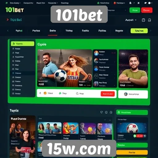 Interface do site 101bet é amigável e intuitiva